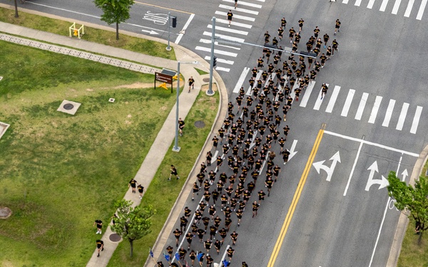 2ID Soldiers Conduct a Division Run During KATUSA Friendship Week