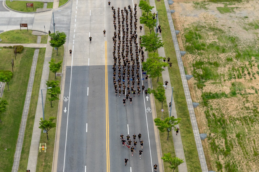 2ID Soldiers Conduct a Division Run During KATUSA Friendship Week