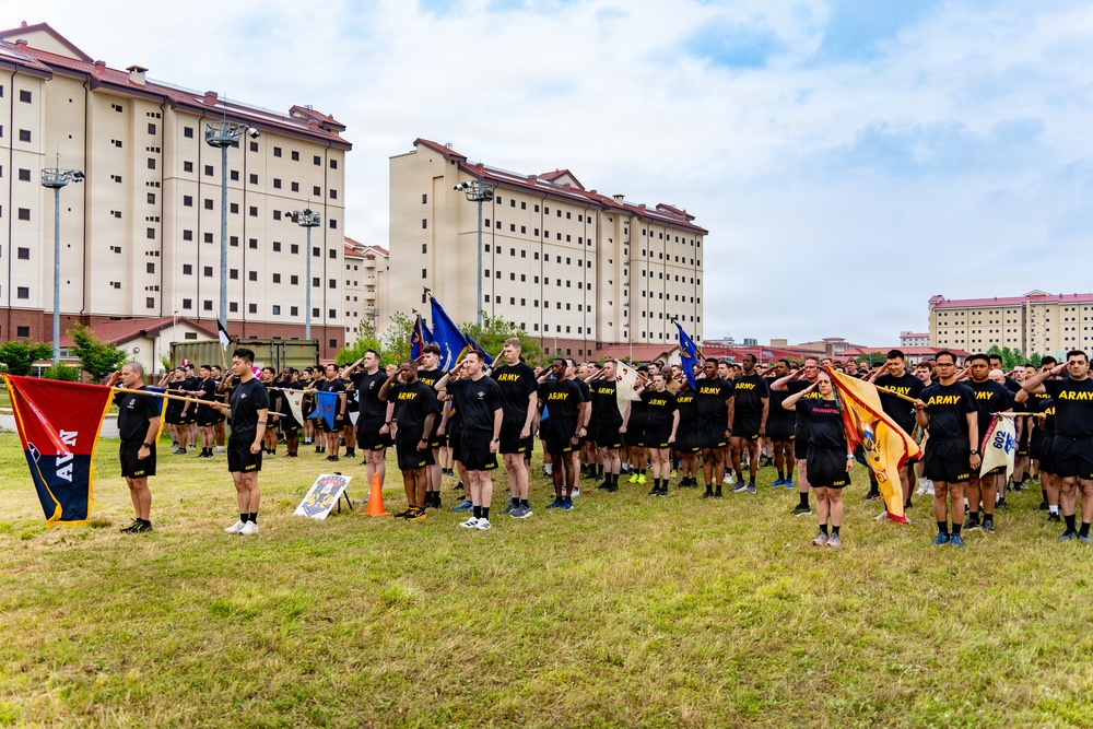 2ID Soldiers Conduct a Division Run During KATUSA Friendship Week