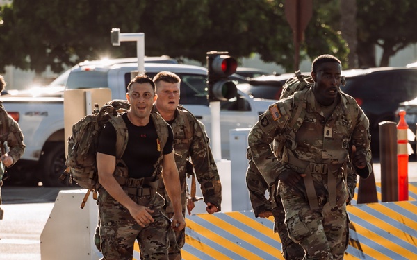 NCO Induction Ceremony Participants Complete 6-Mile Ruck March at Joint Base Pearl Harbor-Hickam