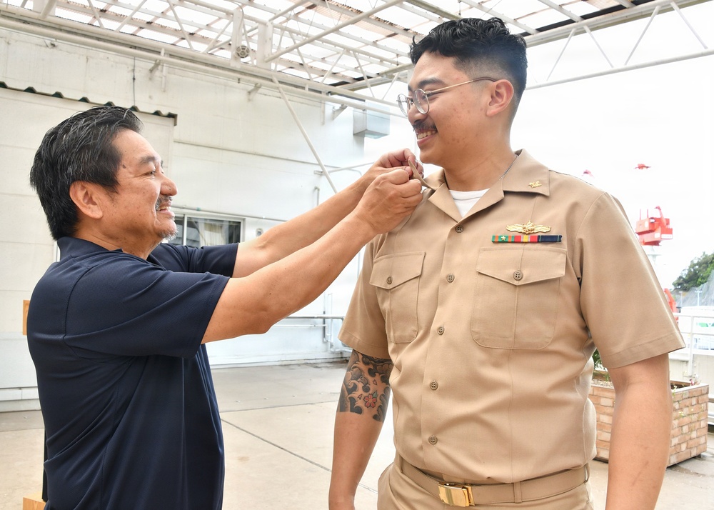 Lt. j.g. Zay Htet, assigned to NAVSUP FLC Yokosuka (FLCY), was promoted to the rank of Lieutenant during a ceremony attended by dozens of his peers onboard Commander Fleet Activities Yokosuka.