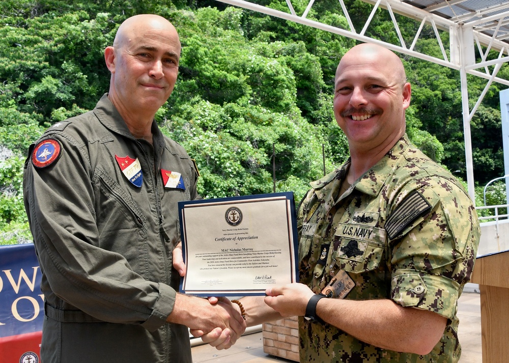NAVSUP FLC Yokosuka’s (FLCY) Logistics Specialist 1st Class Ariel Aaron Lim was recognized for his outstanding efforts in promoting awareness and collecting donations in support of the Navy-Marine Corps Relief Society (NMCRS).