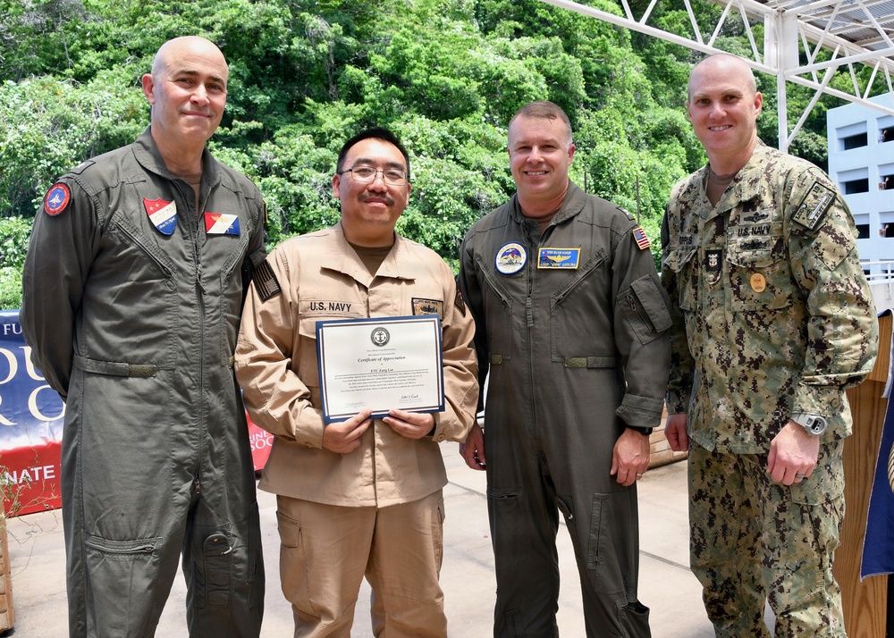 NAVSUP FLC Yokosuka’s (FLCY) Logistics Specialist 1st Class Ariel Aaron Lim was recognized for his outstanding efforts in promoting awareness and collecting donations in support of the Navy-Marine Corps Relief Society (NMCRS).