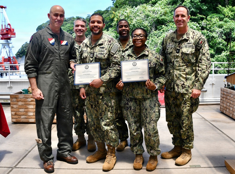 NAVSUP FLC Yokosuka’s (FLCY) Logistics Specialist 1st Class Ariel Aaron Lim was recognized for his outstanding efforts in promoting awareness and collecting donations in support of the Navy-Marine Corps Relief Society (NMCRS).