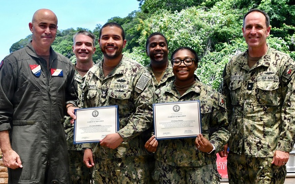 NAVSUP FLC Yokosuka’s (FLCY) Logistics Specialist 1st Class Ariel Aaron Lim was recognized for his outstanding efforts in promoting awareness and collecting donations in support of the Navy-Marine Corps Relief Society (NMCRS).