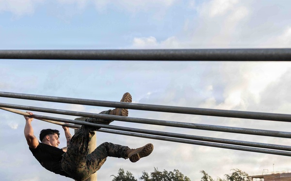 Strength training: Marine Corps Martial Arts Program O-Course training at MCBH