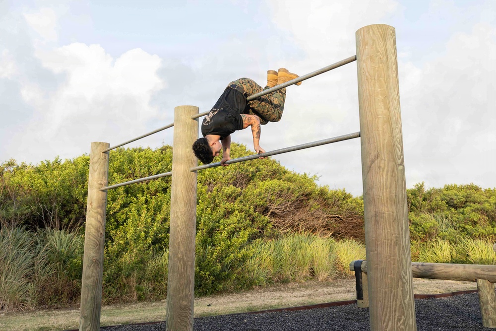 Strength training: Marine Corps Martial Arts Program O-Course training at MCBH