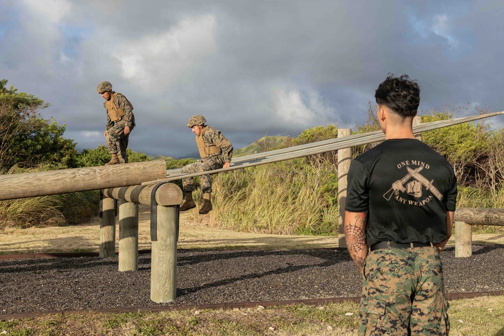 Strength training: Marine Corps Martial Arts Program O-Course training at MCBH