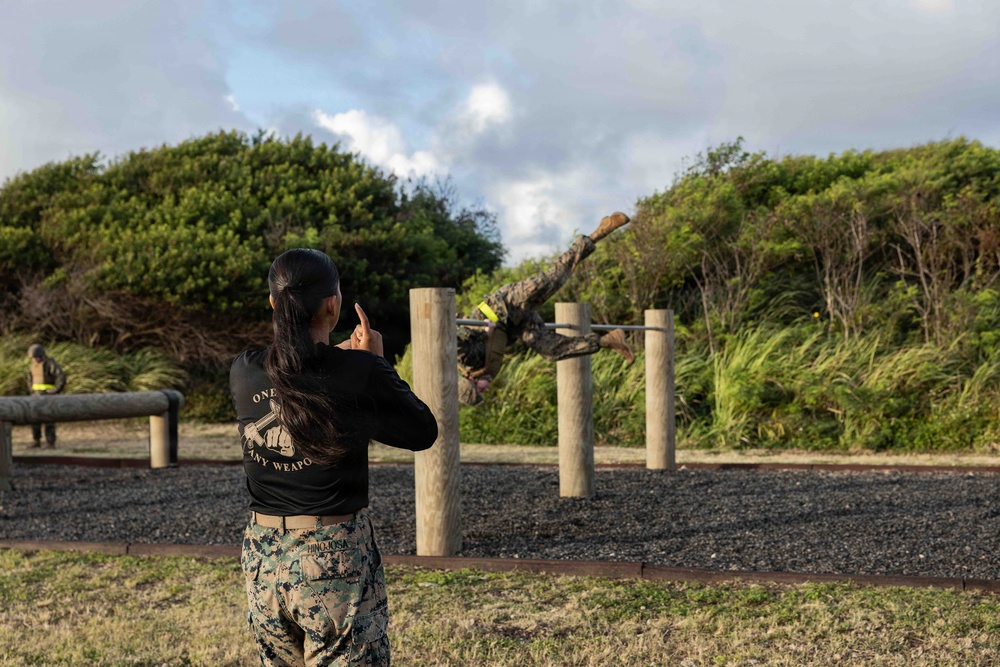 Strength training: Marine Corps Martial Arts Program O-Course training at MCBH