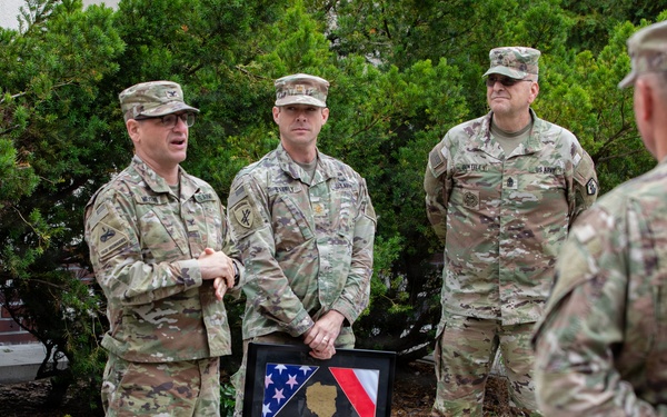 510th Regional Support Group hosts a farewell ceremony for Maj. Adam Eyerly