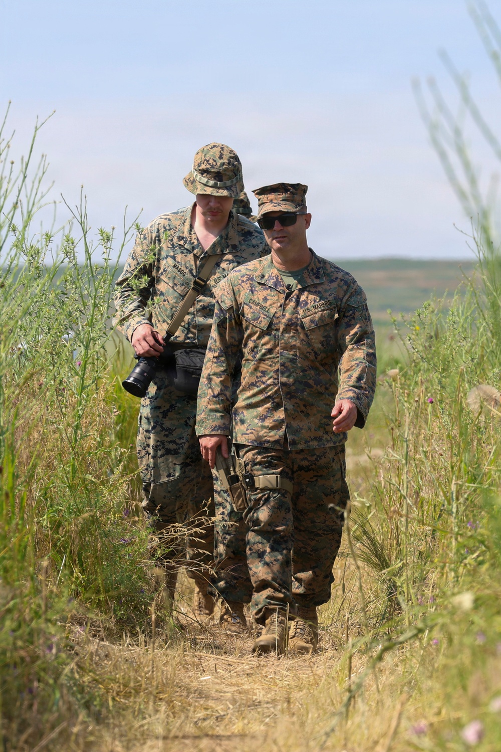 U.S. Marines conduct an M18 pistol range during Sea Breeze 26 in Romania
