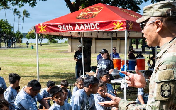 94th Army Air and Missile Defense Command Soldiers volunteer at the Youth Impact Program