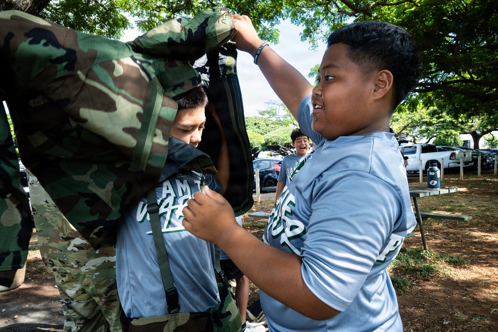 94th Army Air and Missile Defense Command Soldiers volunteer at the Youth Impact Program