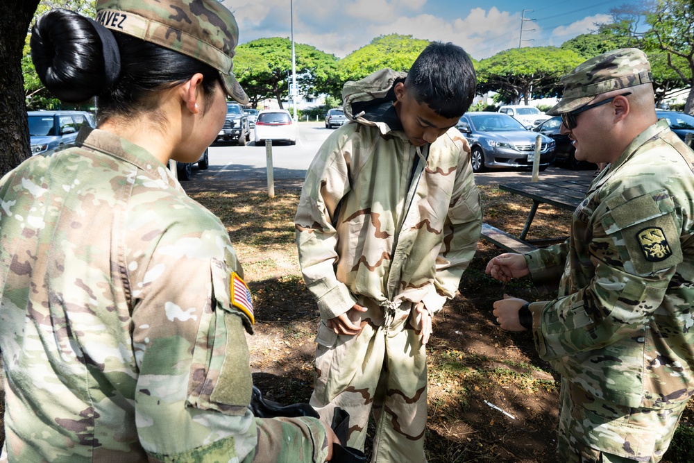 94th Army Air and Missile Defense Command Soldiers volunteer at the Youth Impact Program