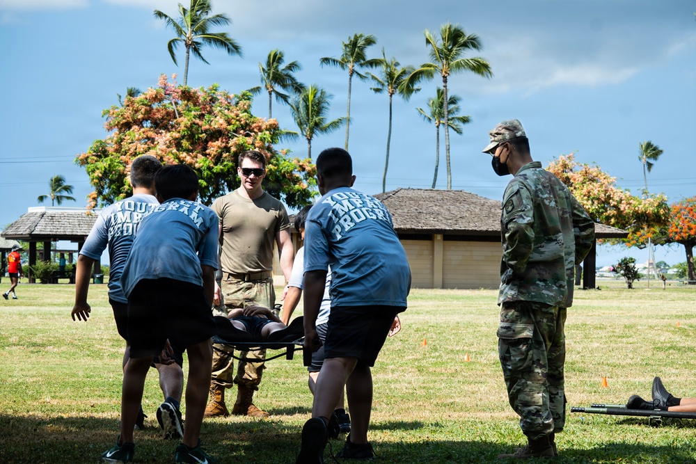 94th Army Air and Missile Defense Command Soldiers volunteer at the Youth Impact Program