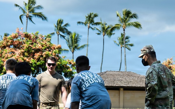 94th Army Air and Missile Defense Command Soldiers volunteer at the Youth Impact Program