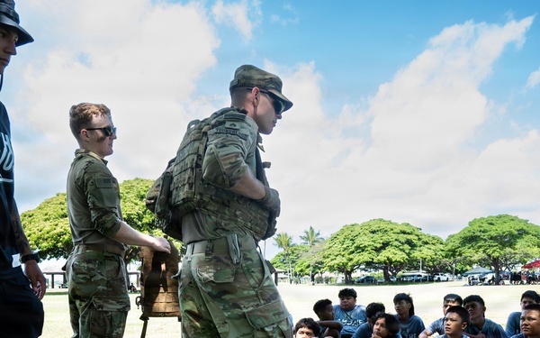 94th Army Air and Missile Defense Command Soldiers volunteer at the Youth Impact Program