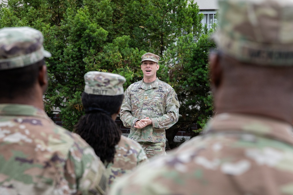 510th Regional Support Group hosts a farewell ceremony for Maj. Adam Eyerly