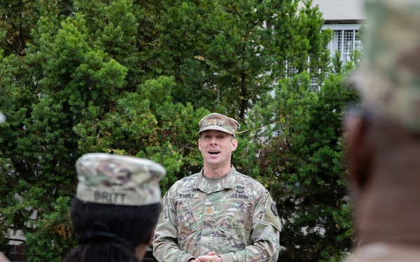 510th Regional Support Group hosts a farewell ceremony for Maj. Adam Eyerly