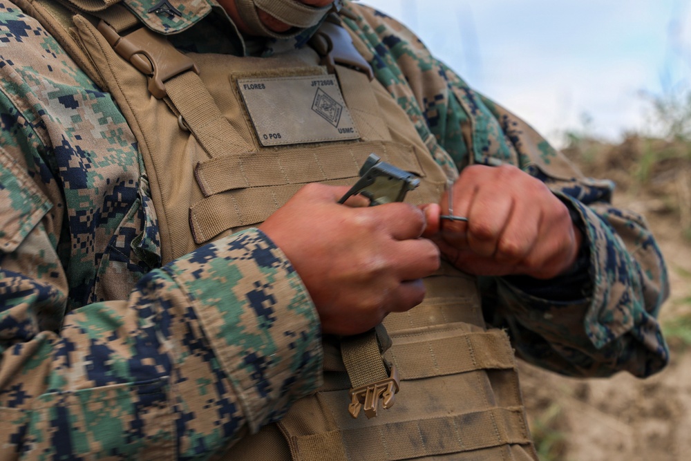 U.S. Marines display leathality during grenade range in Romania