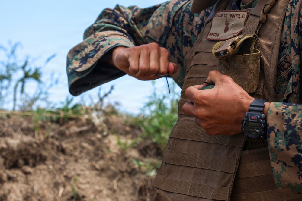 U.S. Marines display leathality during grenade range in Romania