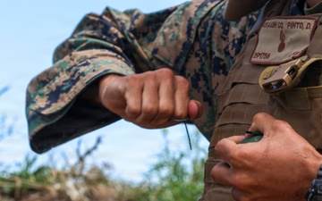 U.S. Marines display leathality during grenade range in Romania