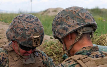 U.S. Marines display leathality during grenade range in Romania