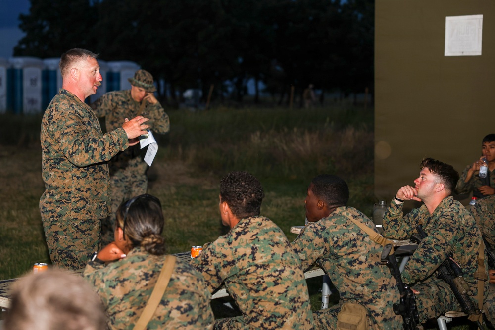 U.S. Marines and Sailors holds field service in Romania
