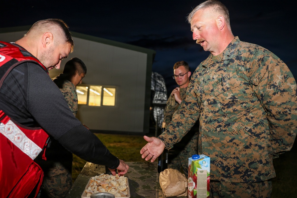 U.S. Marines and Sailors holds field service in Romania