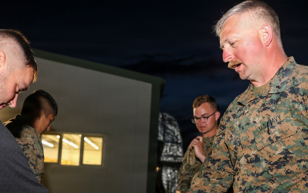 U.S. Marines and Sailors holds field service in Romania