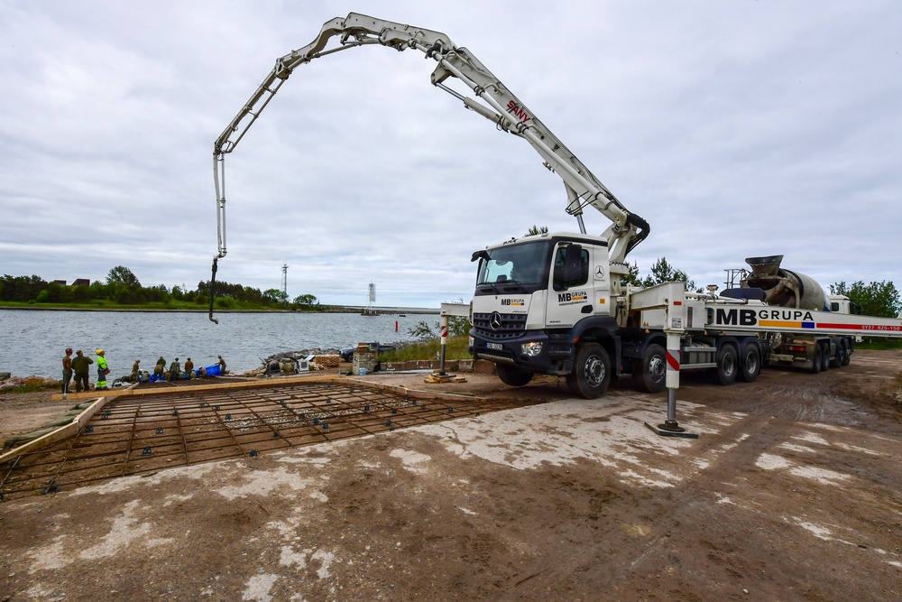 Amphibious Construction Battalion 1 begins to finalize Boat Ramp Construction during BALTOPS 2026
