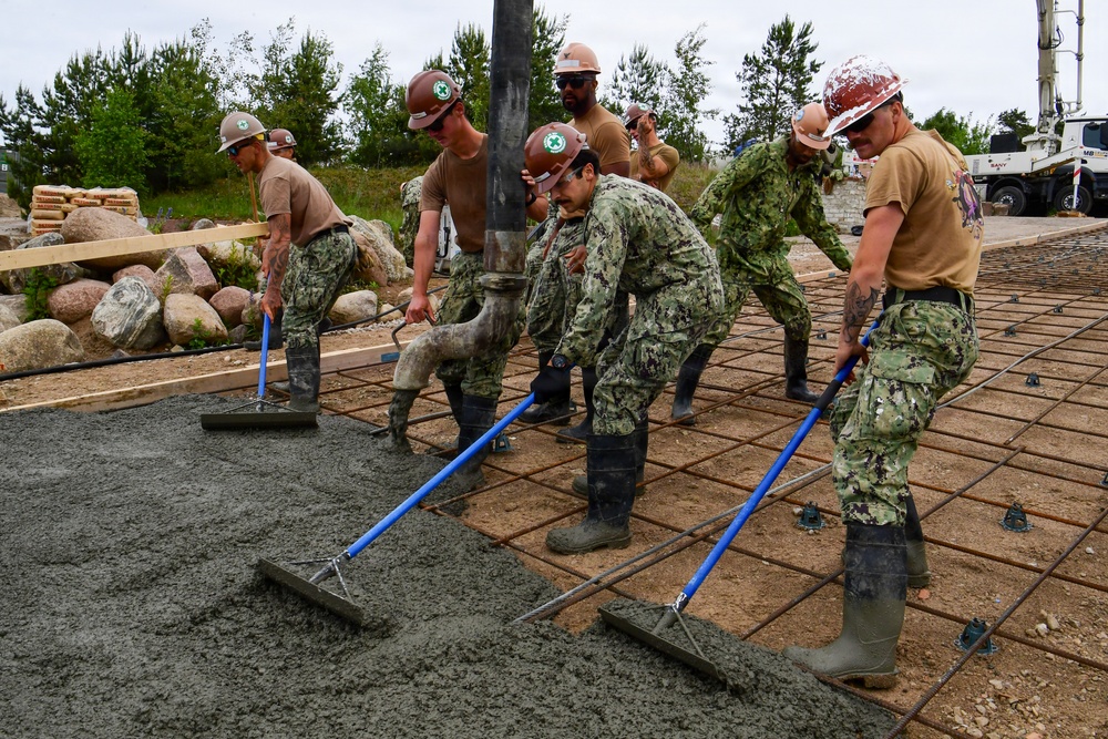 Amphibious Construction Battalion 1 begins to finalize Boat Ramp Construction during BALTOPS 2026