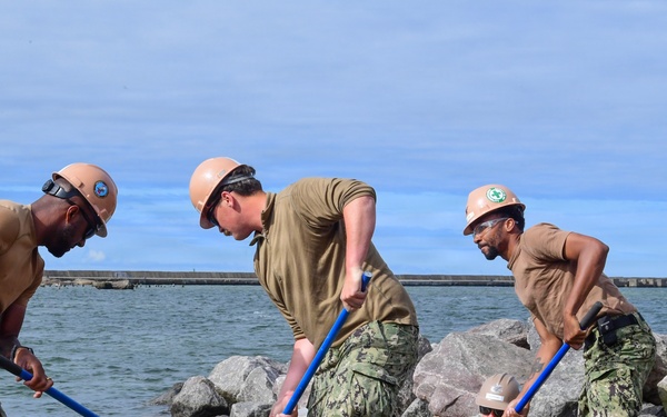 Amphibious Construction Battalion 1 begins to finalize Boat Ramp Construction during BALTOPS 2026