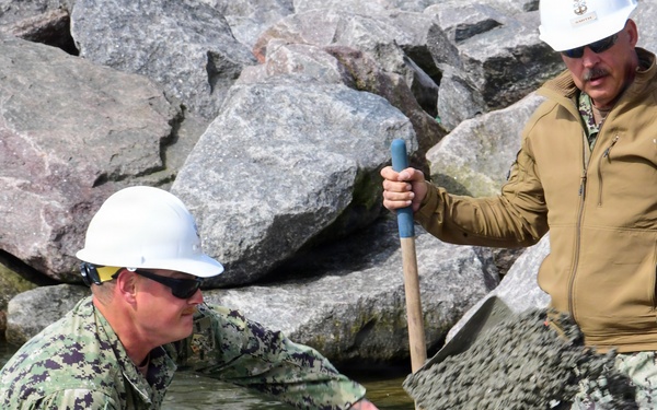 Amphibious Construction Battalion 1 begins to finalize Boat Ramp Construction during BALTOPS 2026