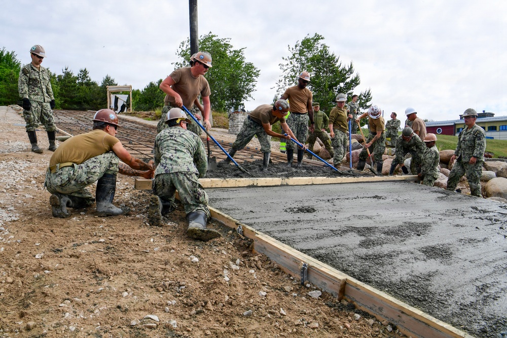 Amphibious Construction Battalion 1 begins to finalize Boat Ramp Construction during BALTOPS 2026