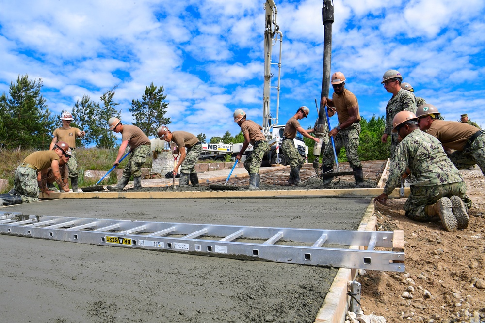 Amphibious Construction Battalion 1 begins to finalize Boat Ramp Construction during BALTOPS 2026