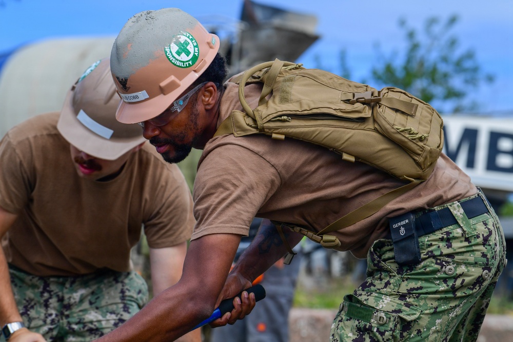 Amphibious Construction Battalion 1 begins to finalize Boat Ramp Construction during BALTOPS 2026