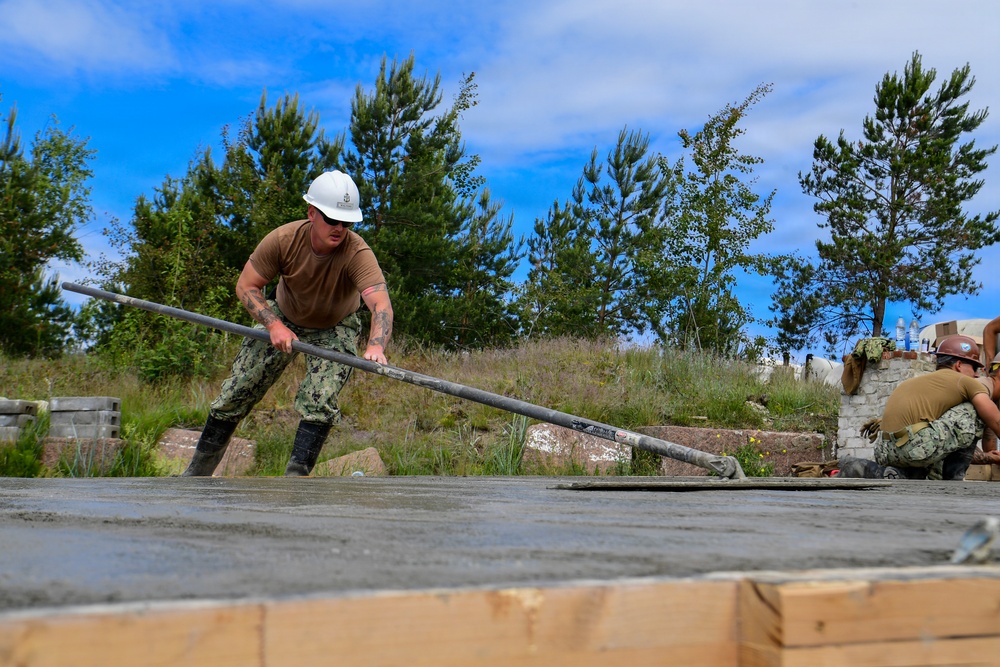 Amphibious Construction Battalion 1 begins to finalize Boat Ramp Construction during BALTOPS 2026