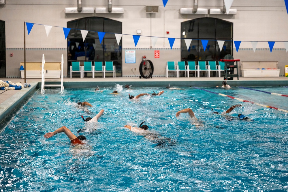 Navy students learn water survival