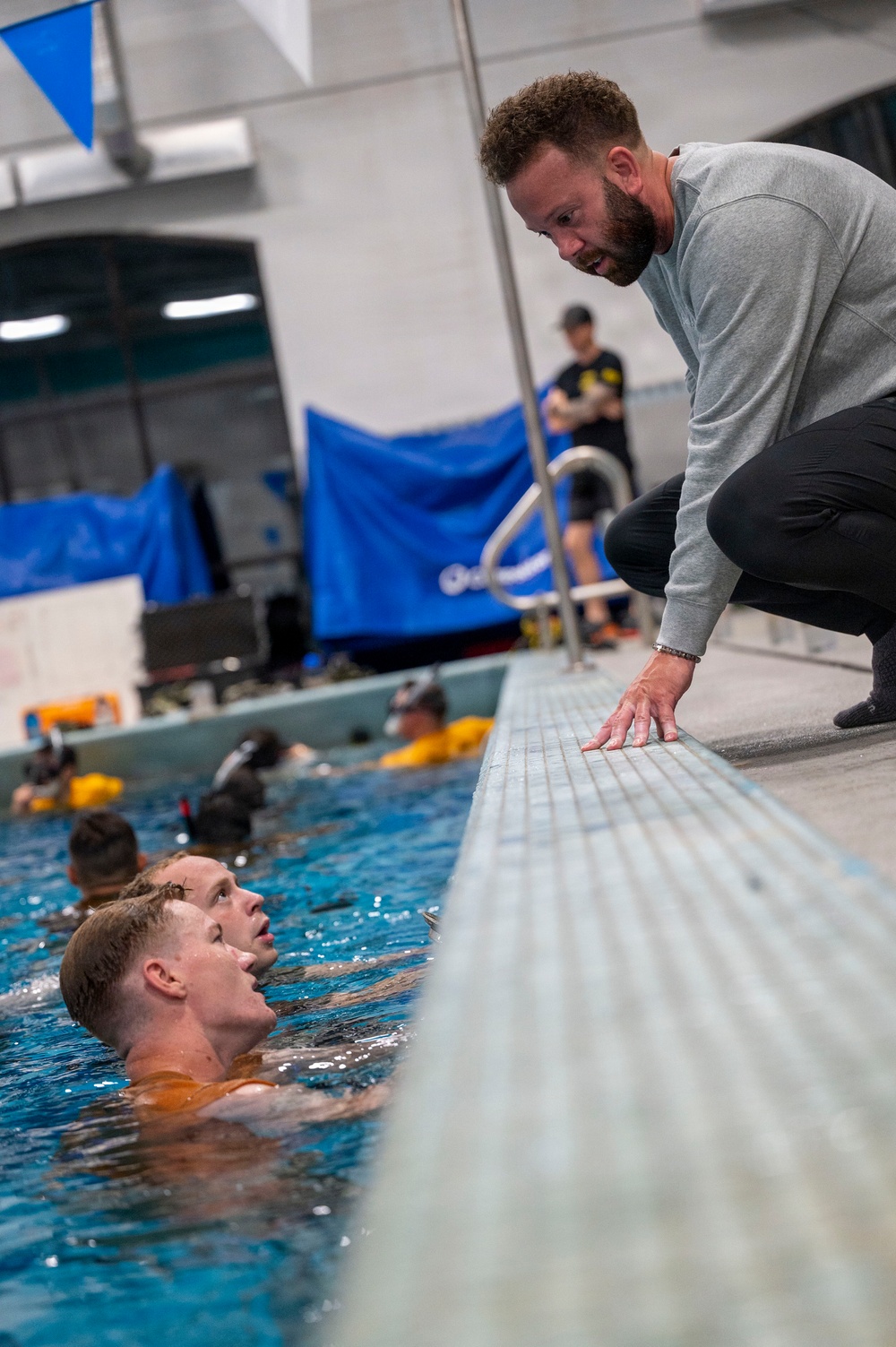 Navy students learn water survival