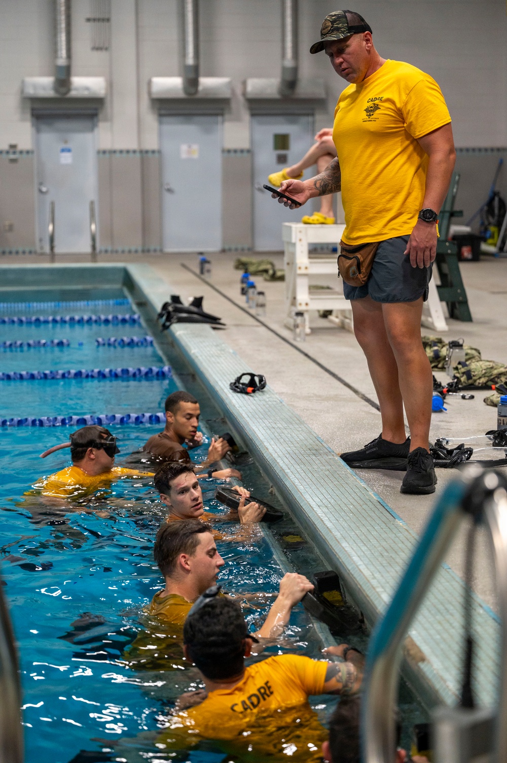 Navy students learn water survival