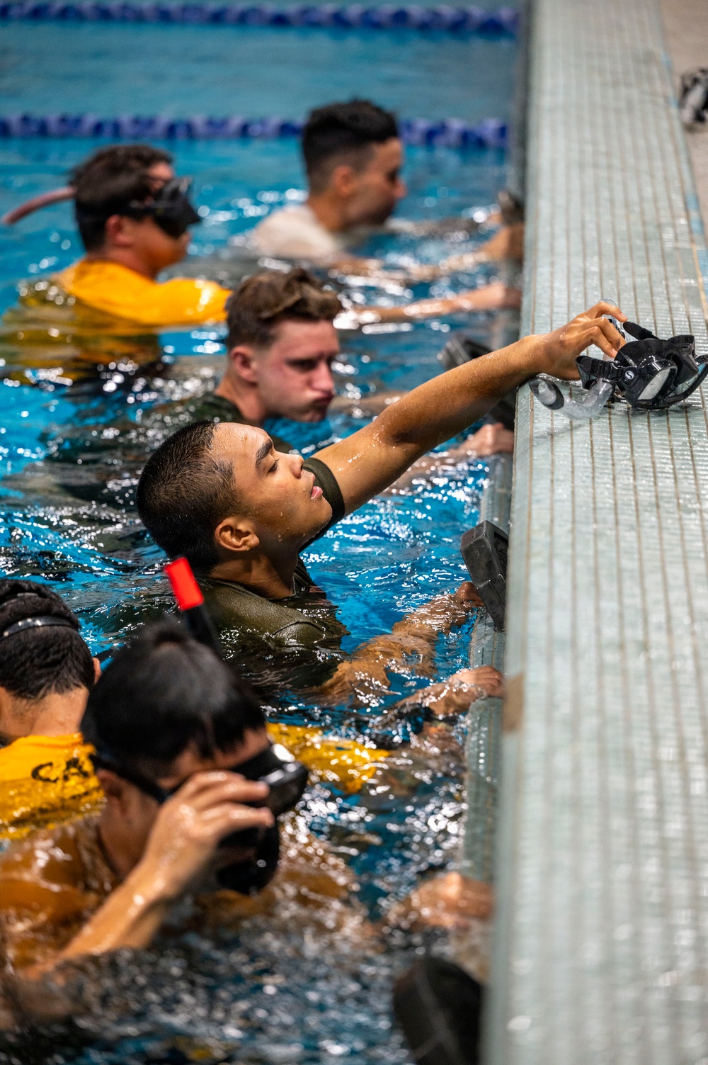 Navy students learn water survival
