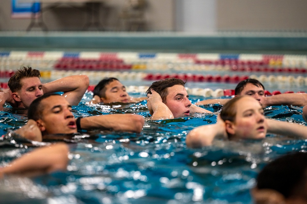 Navy students learn water survival