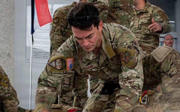 U.S. service members prep for airborne ops down Saint Lõ