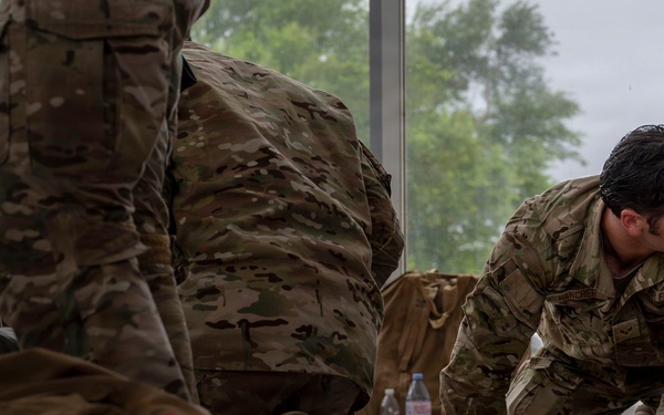 U.S. service members prep for airborne ops down Saint Lõ
