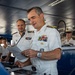 Vice Adm. Doug Perry, Commander, U.S. 2nd Fleet , conducts a visit aboard the LS Dixmude (L9015).