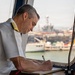 Vice Adm. Doug Perry, Commander, U.S. 2nd Fleet , conducts a visit aboard the LS Dixmude (L9015).