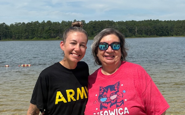 59th Aviation Troop Command Soldiers Participate in Baptism Service at Weston Lake