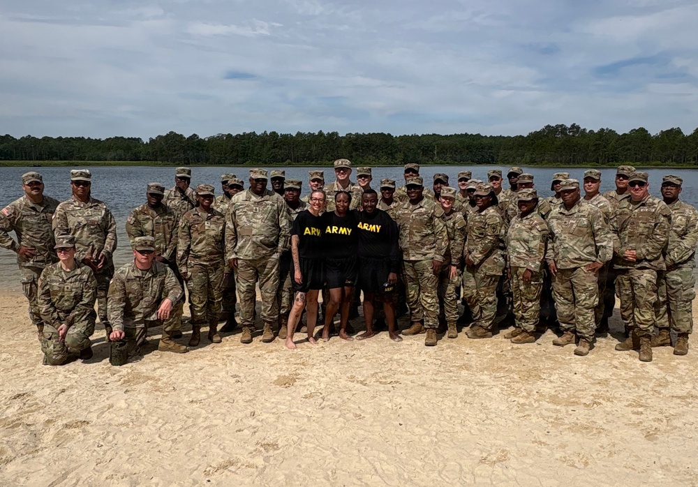 59th Aviation Troop Command Soldiers Participate in Baptism Service at Weston Lake
