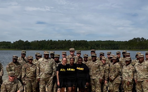 59th Aviation Troop Command Soldiers Participate in Baptism Service at Weston Lake